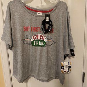 Central Perk Friends Pajama's PJ's 3 piece set size Xs